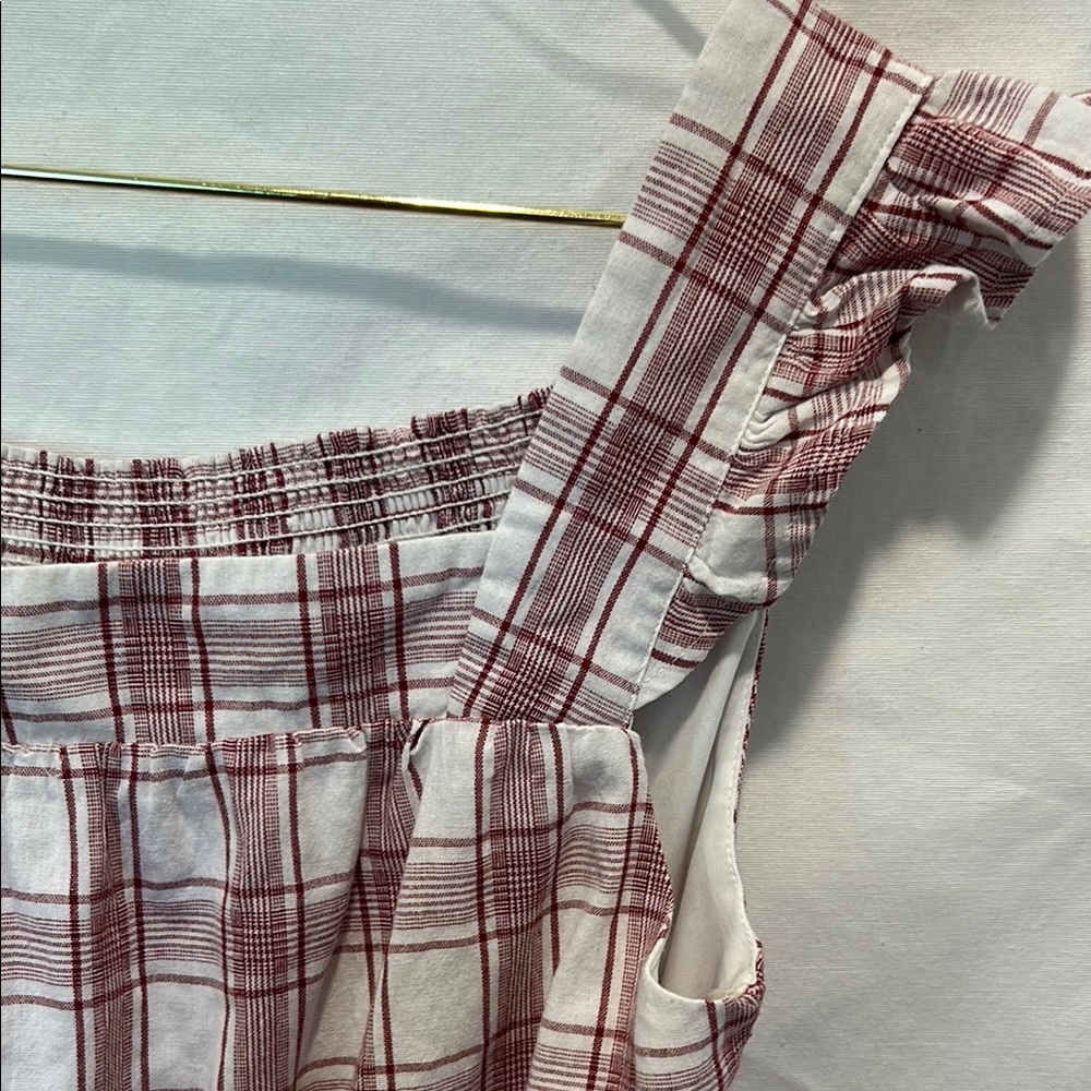 Listicle Red and White Checkered Picnic Dress - Picture 3 of 4